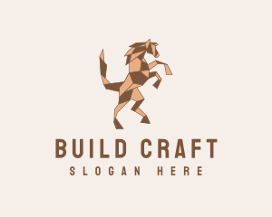 Horse Origami Craft logo design