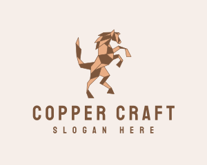 Horse Origami Craft logo design