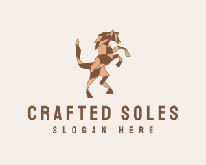 Horse Origami Craft logo design