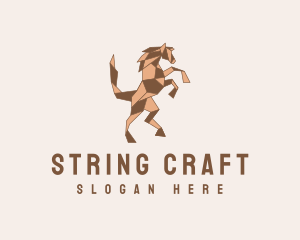 Horse Origami Craft logo design