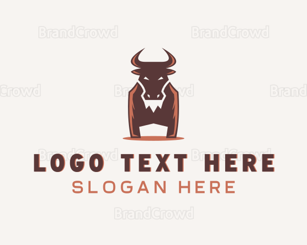 Strong Wild Bison Logo