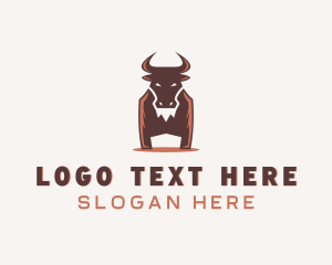 Oxen - Strong Wild Bison logo design