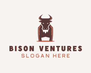 Bison - Strong Wild Bison logo design