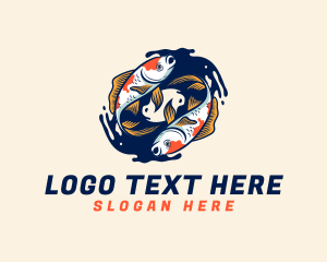 Aquatic - Koi Fish Aquatic logo design
