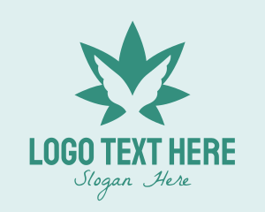 Flying - Flying Cannabis Wings logo design