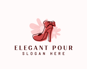 Elegant Flower Stiletto logo design