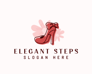 Elegant Flower Stiletto logo design