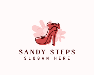 Sandals - Elegant Flower Stiletto logo design