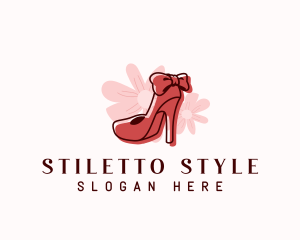 Stiletto - Elegant Flower Stiletto logo design