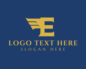 Simple - Luxury Wings Aviation logo design