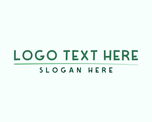 Therapy - Green Business Underline logo design