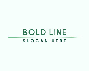 Underline - Green Business Underline logo design