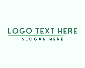 Line - Green Business Underline logo design