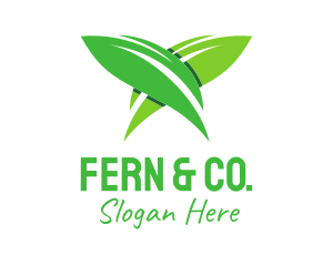 Green Leaves Nature logo design