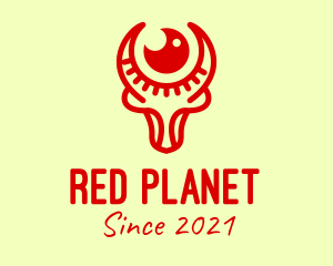 Red Ox Zodiac Sign logo design