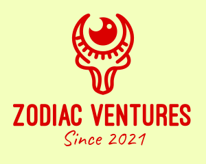 Red Ox Zodiac Sign logo design