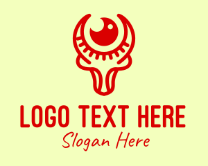 Red Ox Zodiac Sign Logo