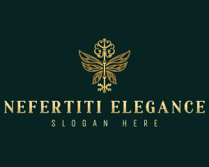 Elegant Butterfly Key logo design