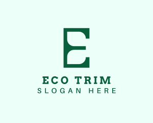 Green Environment Letter E logo design