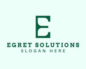 Green Environment Letter E logo design