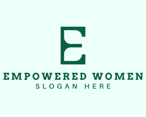 Green Environment Letter E logo design