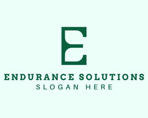 Green Environment Letter E logo design