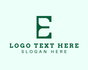 Green Environment Letter E Logo