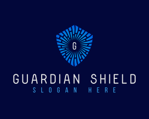 Technology Security Shield logo design