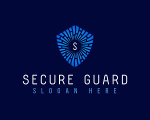 Technology Security Shield logo design