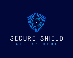 Technology Security Shield logo design