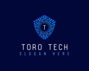 Technology Security Shield logo design