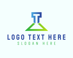 Pharmaceutical - Letter T Lab Flask logo design