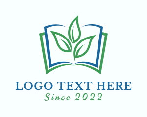 Bookworm - Eco Publishing Book logo design