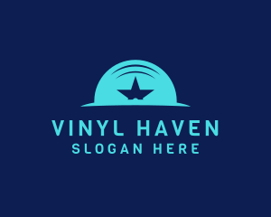 Vinyl - Star Vinyl Record logo design