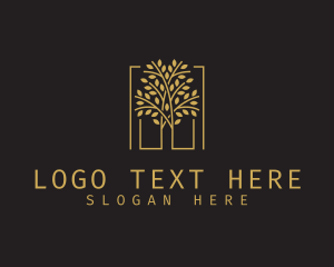 Woods - Natural Organic Tree logo design