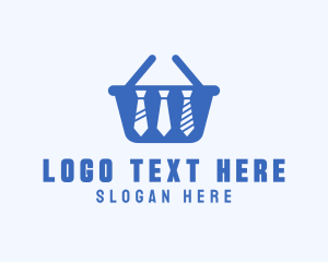 Retailer - Necktie Shopping Basket logo design
