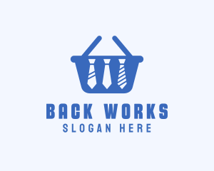 Necktie Shopping Basket logo design