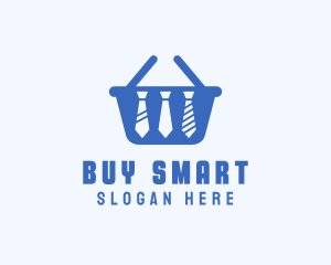 Necktie Shopping Basket logo design