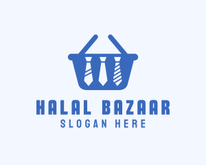 Necktie Shopping Basket logo design