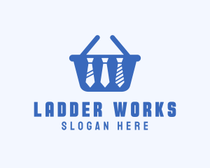 Necktie Shopping Basket logo design