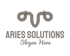 Aries - Gray Generic Horns logo design