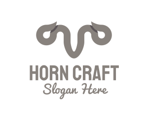 Gray Generic Horns logo design