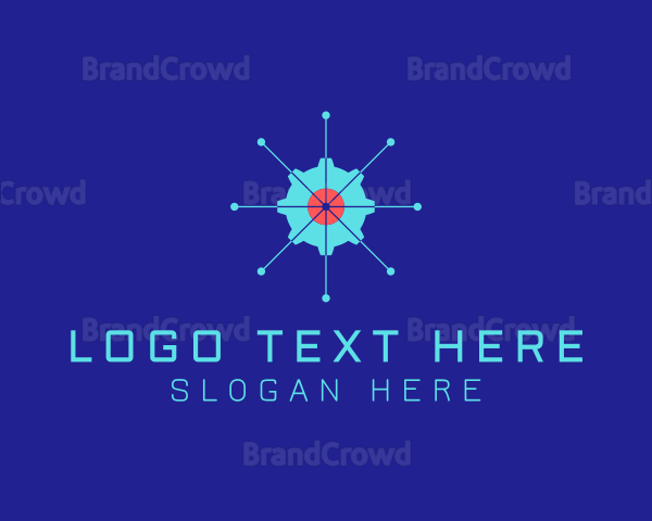 Tech Cogwheel Startup Logo