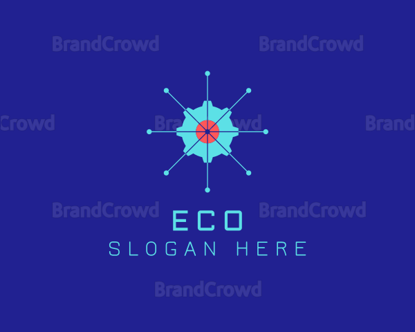 Tech Cogwheel Startup Logo