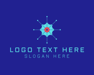 Network - Tech Cogwheel Startup logo design