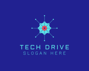 Tech Cogwheel Startup logo design