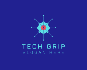 Tech Cogwheel Startup logo design