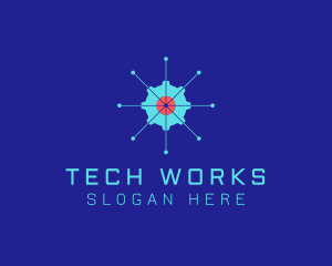 Tech Cogwheel Startup logo design