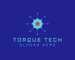 Tech Cogwheel Startup logo design