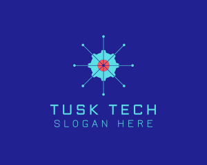 Tech Cogwheel Startup logo design